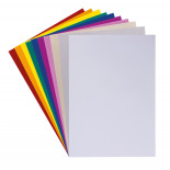 Zeszyt papierów kolorowych błyszczących GIMBOO, A4, 10 kartek, 80gsm, mix kolorów