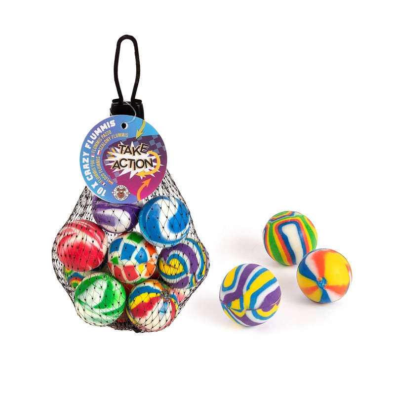 Zestaw szalonych piłeczek kauczukowych TRENDHAUS Take Action, 10 szt., mix kolorów