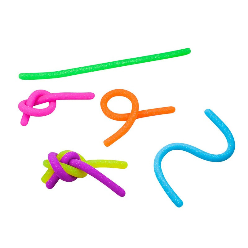 Sznurek elastyczny TRENDHAUS Powerstring, z brokatem, mix kolorów neonowych