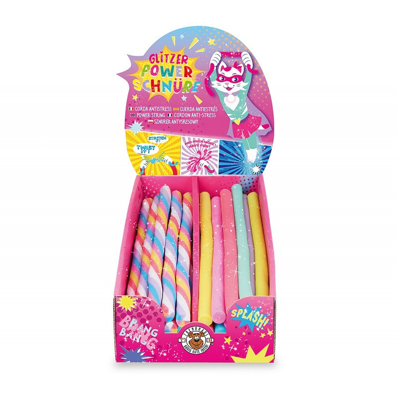 Sznurek błyszczący TRENDHAUS Powerstring, mix kolorów pastelowych