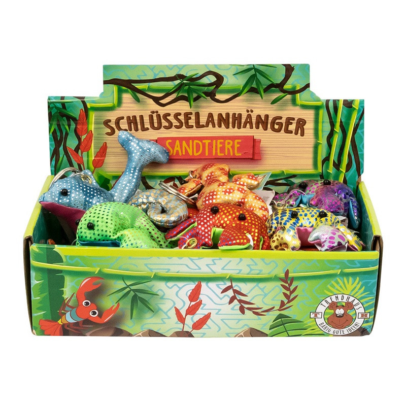 Brelok do kluczy TRENDHAUS, zwierzątka piaskowe, mix kolorów