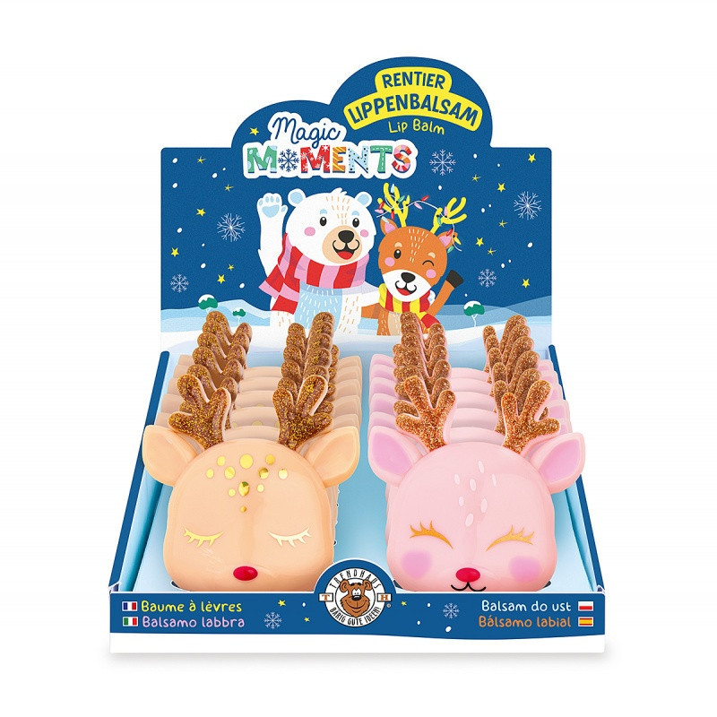 Balsam do ust TRENDHAUS MM SF, w puszce z reniferem, 5g, mix kolorów