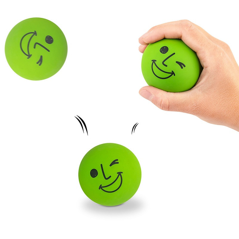 Piłka gumowa do odbijania TRENDHAUS Chile & Smile, 6 cm, mix kolorów