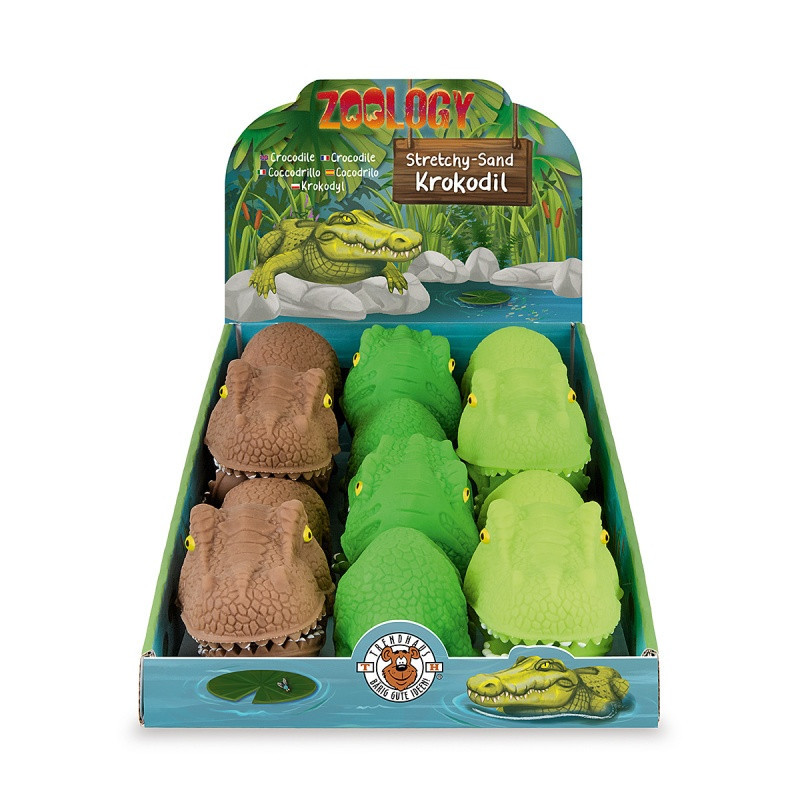 Rozciągliwy krokodyl wypełniony piaskiem TRENDHAUS ZOO, mix kolorów