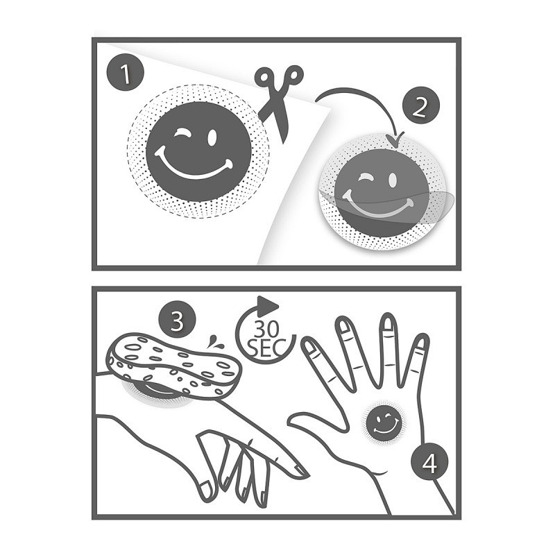 Tatuaże TRENDHAUS Chile & Smile, brokatowe, 20szt., mix kolorów