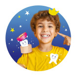 Drewniany pojemniczek na mleczaki TRENDHAUS ZW, mix kolorów