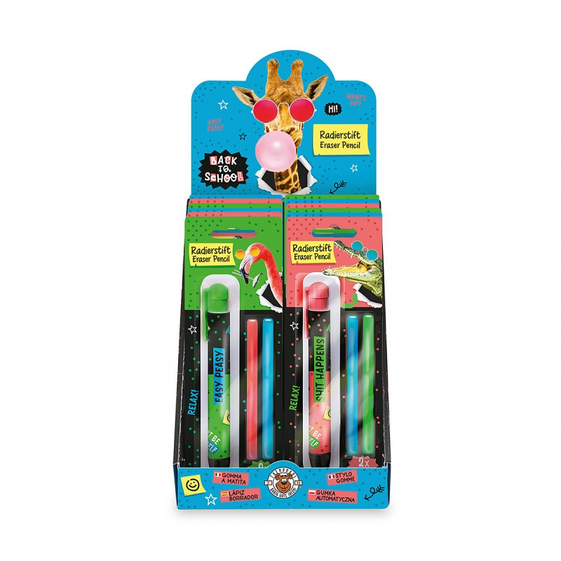 Automatyczna gumka do ścierania z wkładami TRENDHAUS BTS, mix kolorów