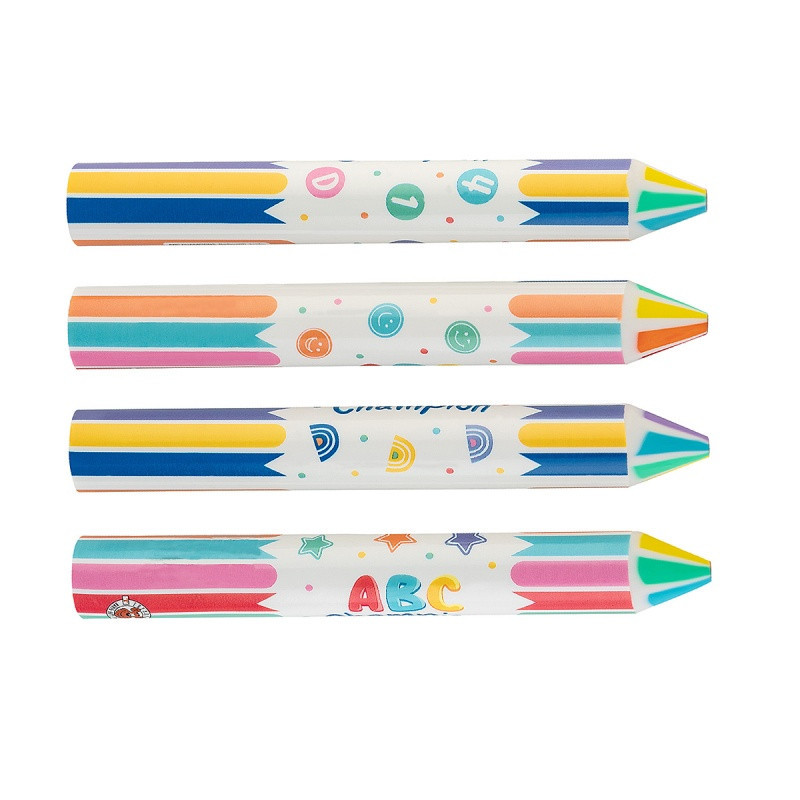 Gumka do ścierania w kształcie kredki TRENDHAUS ABC Champions, 1,6x13,5 cm, mix kolorów