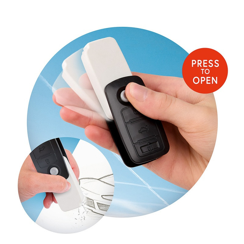 Gumka TRENDHAUS, kluczyk samochodowy, mix kolorów