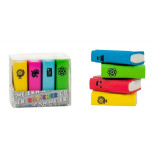 Gumki do ścierania TRENDHAUS, książki, 4 szt., mix kolorów