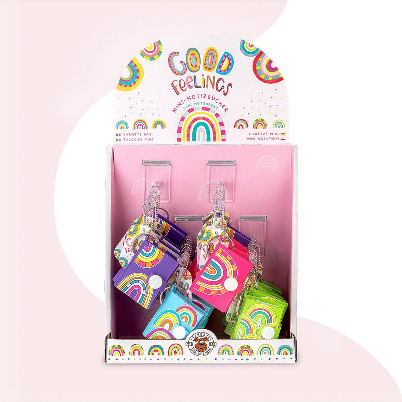 Mini notatnik z brelokiem TRENDHAUS Good Feelings, mix kolorów