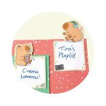 Zestaw notesów TRENDHAUS CP HL-5, kapibara, 2 x 45 kart., mix kolorów