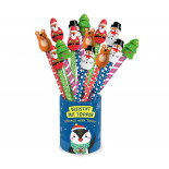 Ołówek z nakładką TRENDHAUS MM SF, świąteczny, mix kolorów