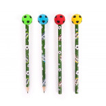 Ołówek z gumką do ścierania TRENDHAUS Take Action, piłka nożna, mix kolorów