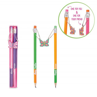 Ołówki TRENDHAUS GFH Best-friends, z motylkiem zawieszką, 2 szt., mix kolorów
