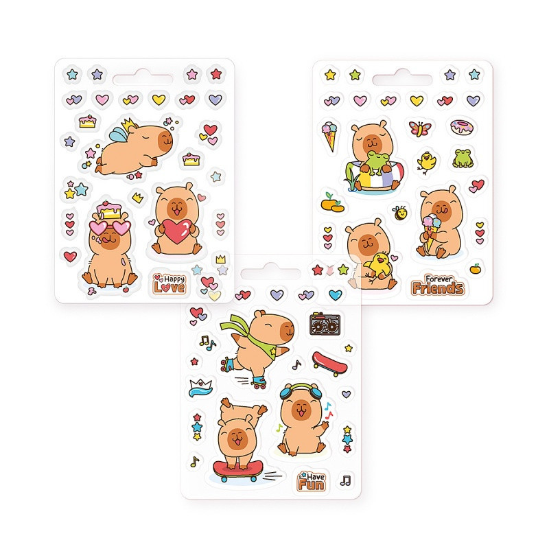 Zestaw naklejek TRENDHAUS CP HL-5, kapibara, 26 szt., mix kolorów