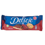 Ciastka DELICJE SZAMPAŃSKIE, 147 g, wiśniowe, krótki termin ważności