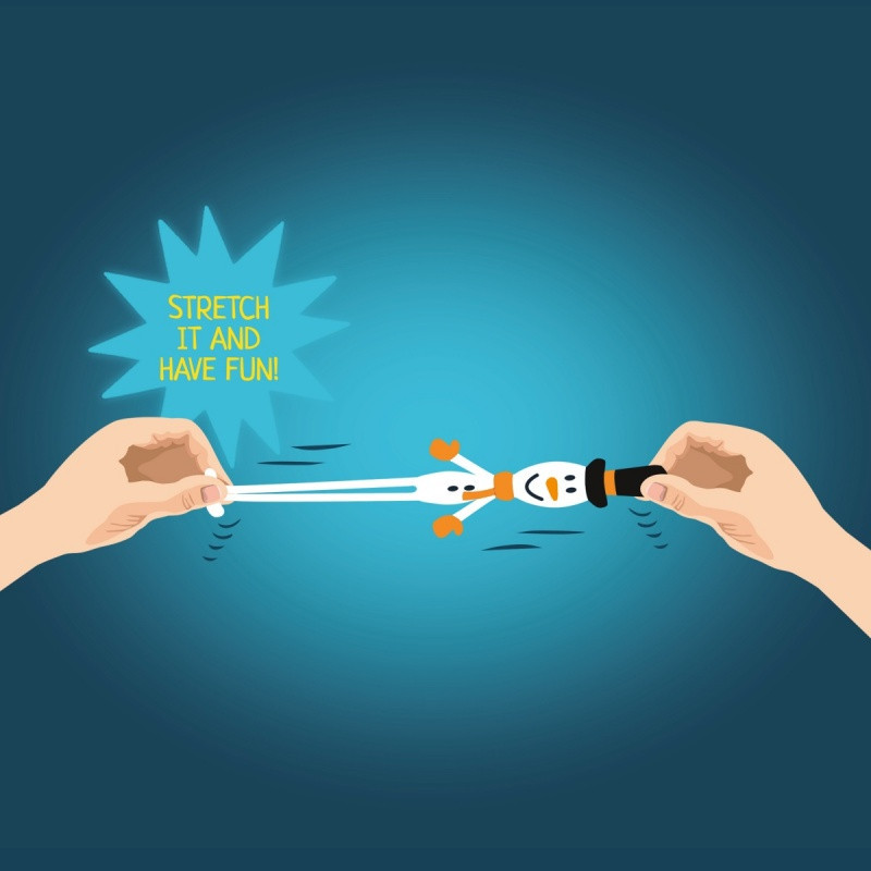 Rozciągliwi przyjaciele TRENDHAUS MM, bałwanki, 2 szt., mix kolorów