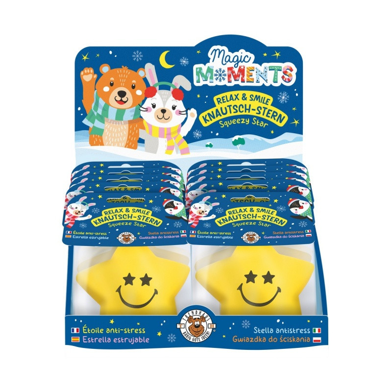 Gniotek gwiazdka TRENDHAUS MM, żółta