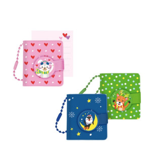 Mini notatnik z zawieszką TRENDHAUS MM SF, mix kolorów