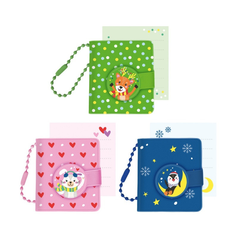 Mini notatnik z zawieszką TRENDHAUS MM SF, mix kolorów