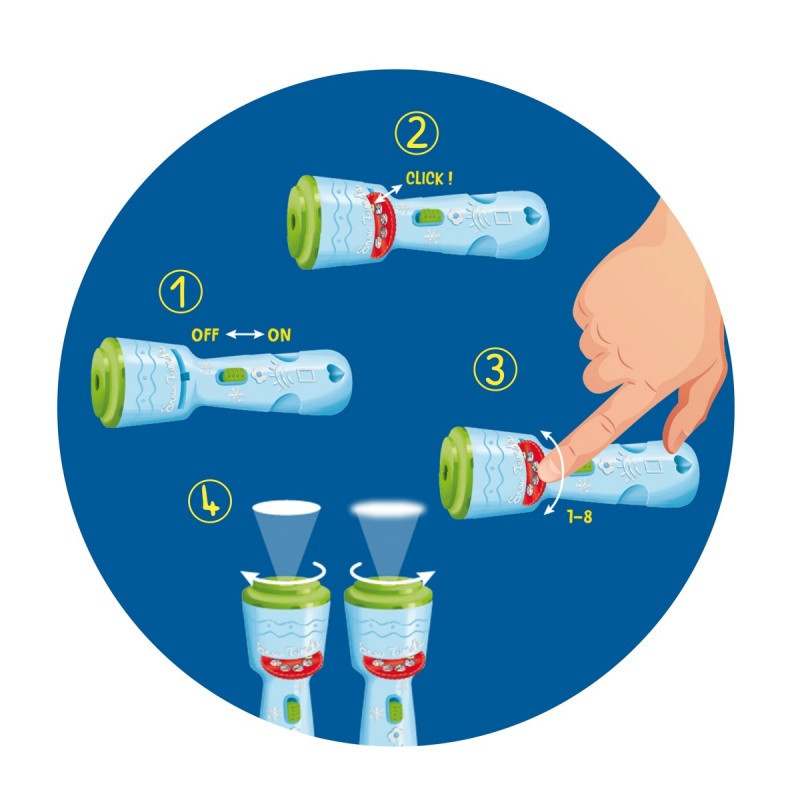 Projektor z zimowymi obrazkami TRENDHAUS MM SF, mix kolorów