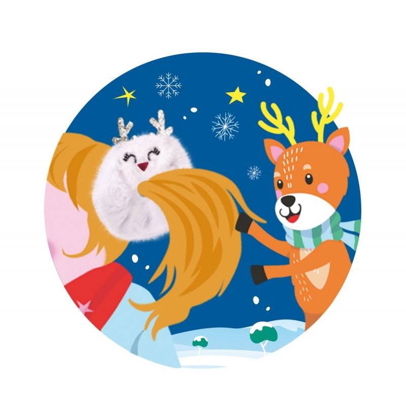 Gumka do włosów TRENDHAUS MM SF, renifer, mix kolorów