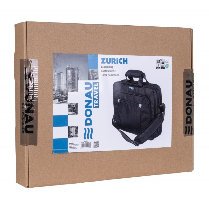 Torba na laptopa DONAU TRAVEL Zurich, 15,6", 12l, czarna