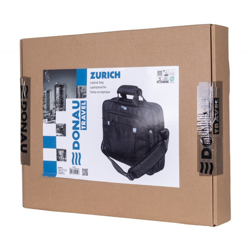 Torba na laptopa DONAU TRAVEL Zurich, 15,6", 12l, czarna