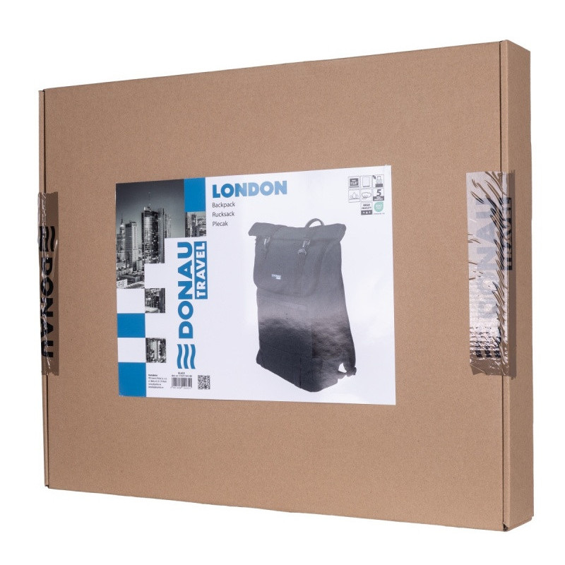 Plecak DONAU TRAVEL London, 15,6", 18l, czarny