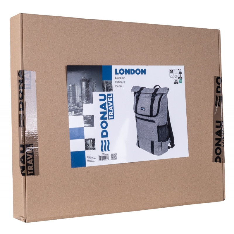 Plecak DONAU TRAVEL London, 15,6", 18l, szary