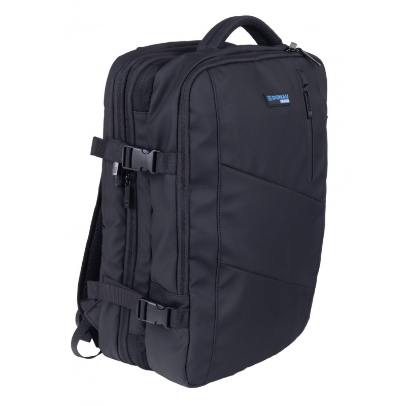 Plecak DONAU TRAVEL Prague, 17", 32l, USB + kabel, czarny