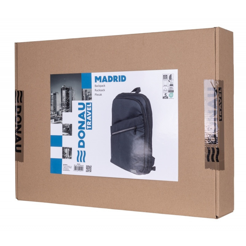 Plecak DONAU TRAVEL Madrid, 15,6", 14l, czarny