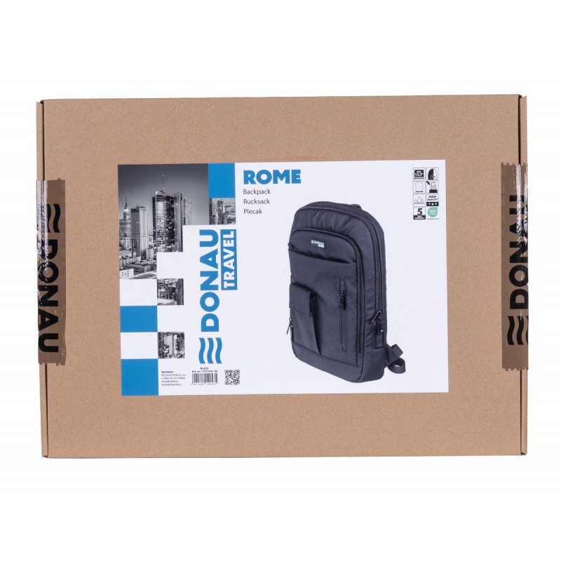 Plecak DONAU TRAVEL Rome, 13,3", 9l, czarny