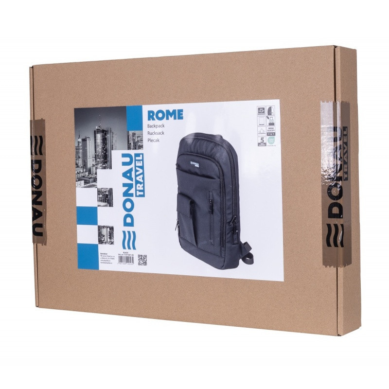 Plecak DONAU TRAVEL Rome, 13,3", 9l, czarny