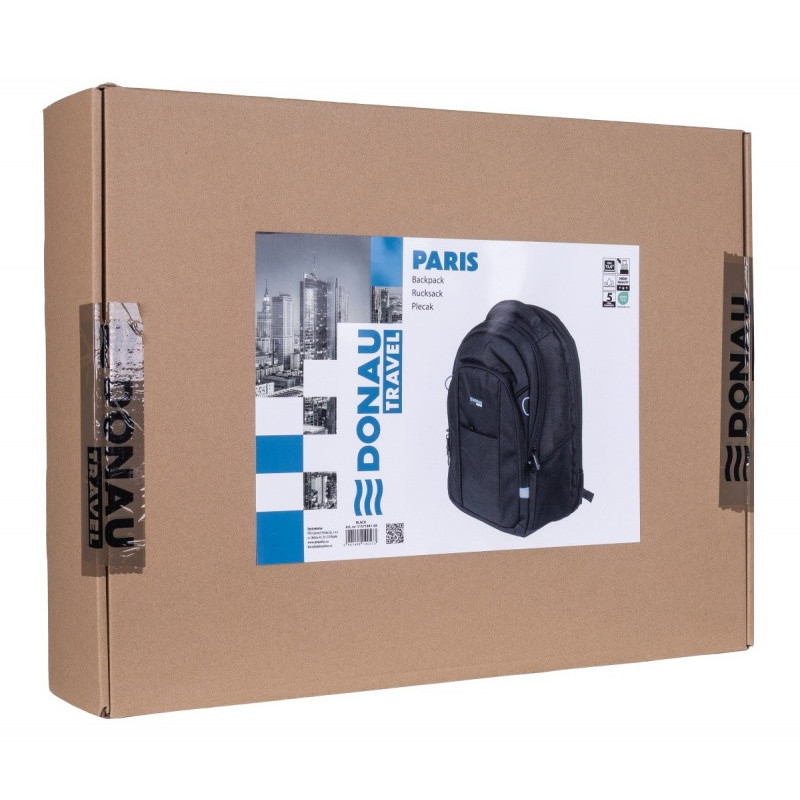 Plecak DONAU TRAVEL Paris, 15,6", 30l, czarny