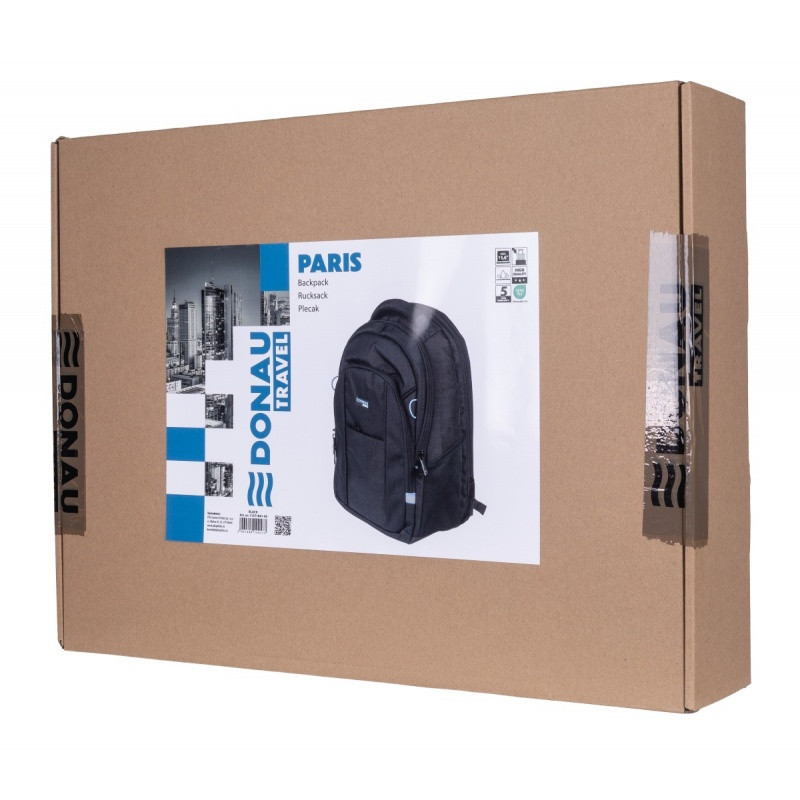 Plecak DONAU TRAVEL Paris, 15,6", 30l, czarny