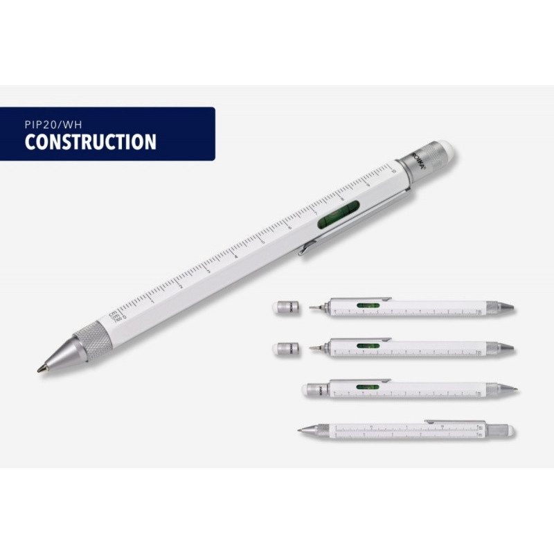 Długopis wielozadaniowy TROIKA Construction, biały