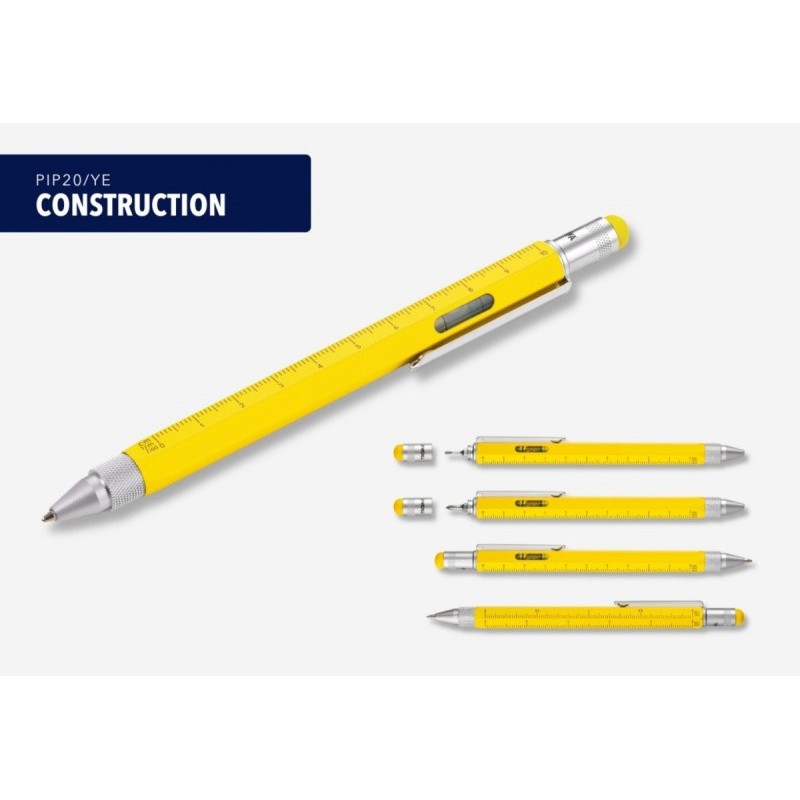 Długopis wielozadaniowy TROIKA Construction, żółty
