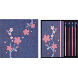 Zestaw BLACKWING X MOLESKINE 2025, notes Sakura, L, 13x21cm, gładki, w linie + 4 ołówki, edycja limitowana, w pudełku