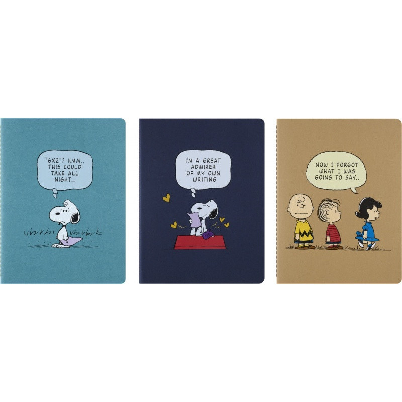 Zestaw 3 zeszytów MOLESKINE Peanuts Bundle 2025, XL, 19x25cm, w linie, edycja limitowana