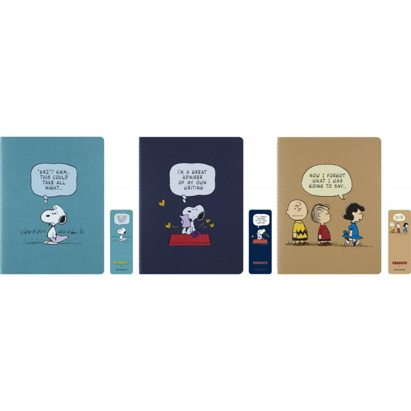 Zestaw 3 zeszytów MOLESKINE Peanuts Bundle 2025, XL, 19x25cm, w linie, edycja limitowana