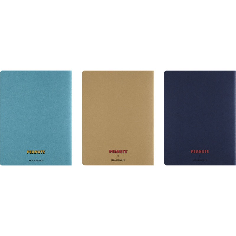 Zestaw 3 zeszytów MOLESKINE Peanuts Bundle 2025, XL, 19x25cm, w linie, edycja limitowana