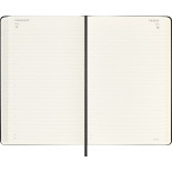 Kalendarz dzienny MOLESKINE 2025/26, 18M, L, twarda oprawa, 13x21cm, czarny
