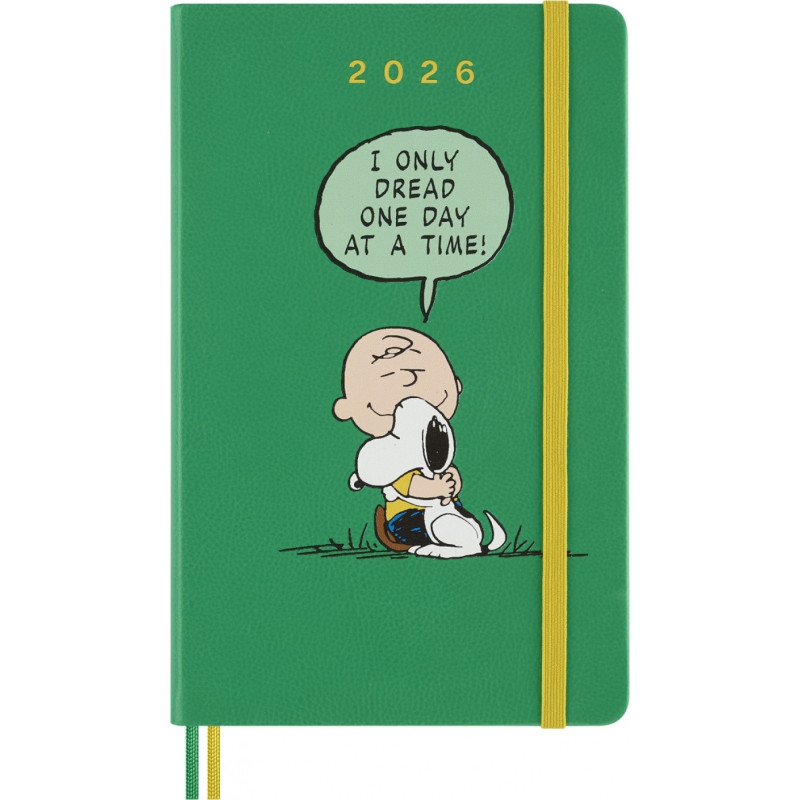 Kalendarz dzienny MOLESKINE 2026, 12M, L, twarda oprawa, 13x21cm, Peanuts Charlie&Snoopy