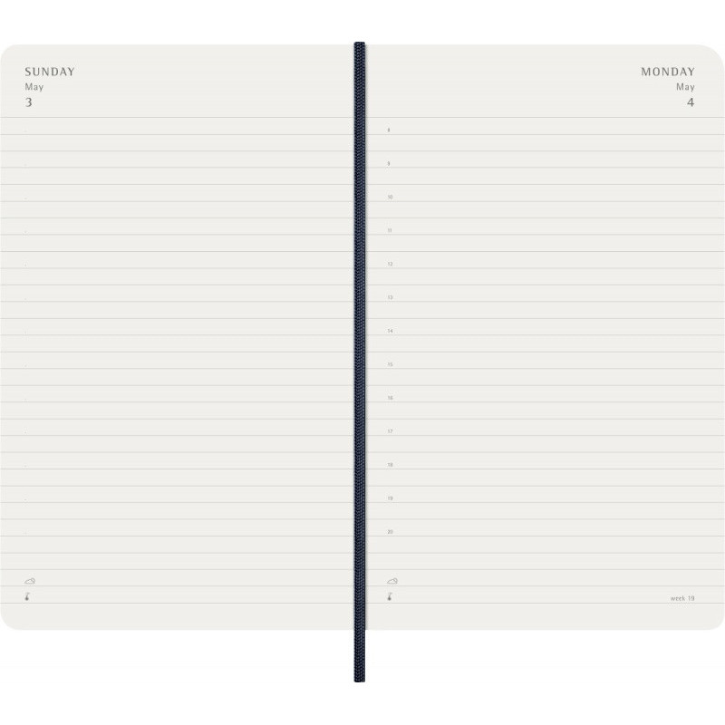 Kalendarz dzienny MOLESKINE 2026, 12M, L, miękka oprawa, 13x21cm, sapphire blue