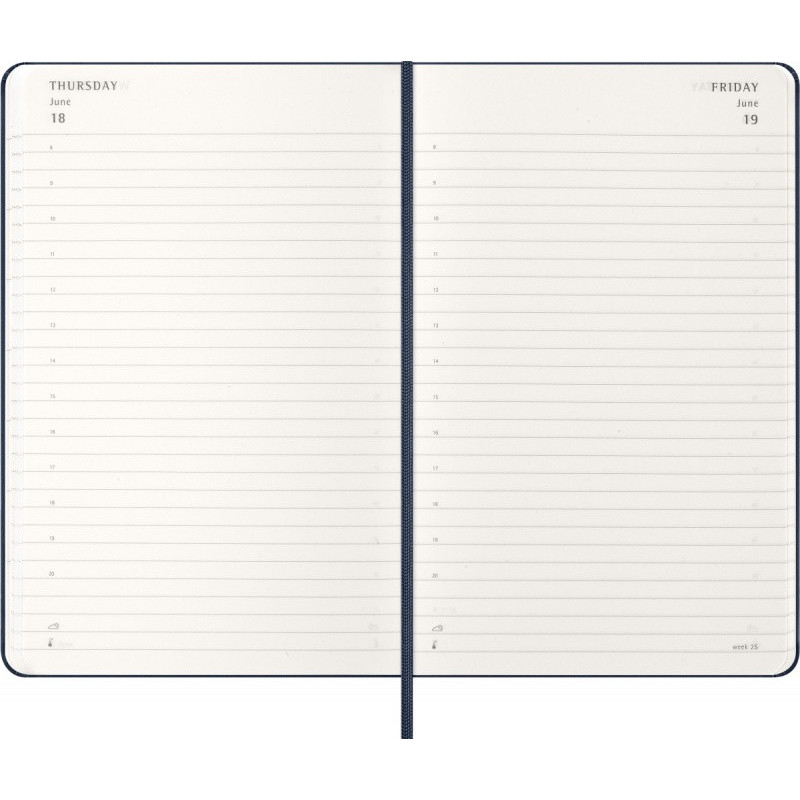 Kalendarz dzienny MOLESKINE 2026, 12M, L, twarda oprawa, 13x21cm, sapphire blue