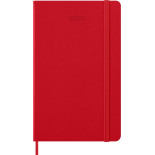 Kalendarz dzienny MOLESKINE 2026, 12M, L, twarda oprawa, 13x21cm, scarlet red