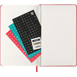 Kalendarz dzienny MOLESKINE 2026, 12M, L, twarda oprawa, 13x21cm, scarlet red