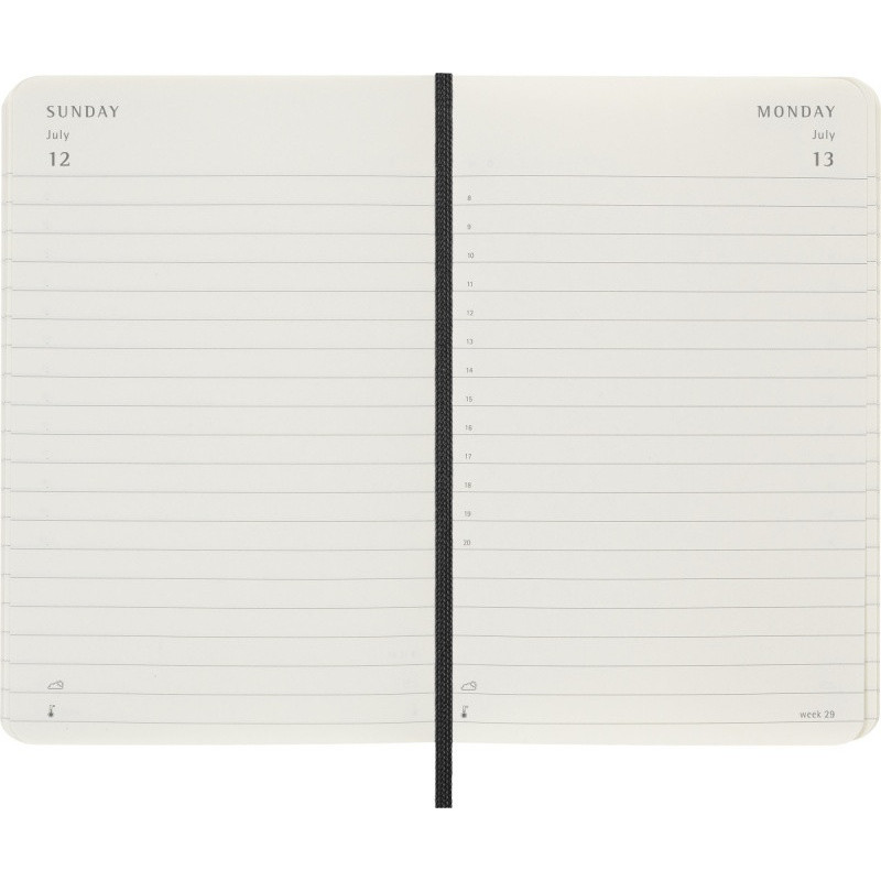 Kalendarz dzienny MOLESKINE 2026, 12M, P, miękka oprawa, 9x14cm, czarny